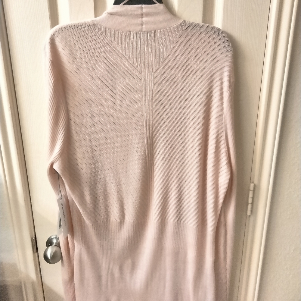 Liz Claiborne, Long sweater. Size: XL Color: clear pink